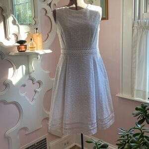 Calvin Klein Dress white Eyelet fit & Flare 4